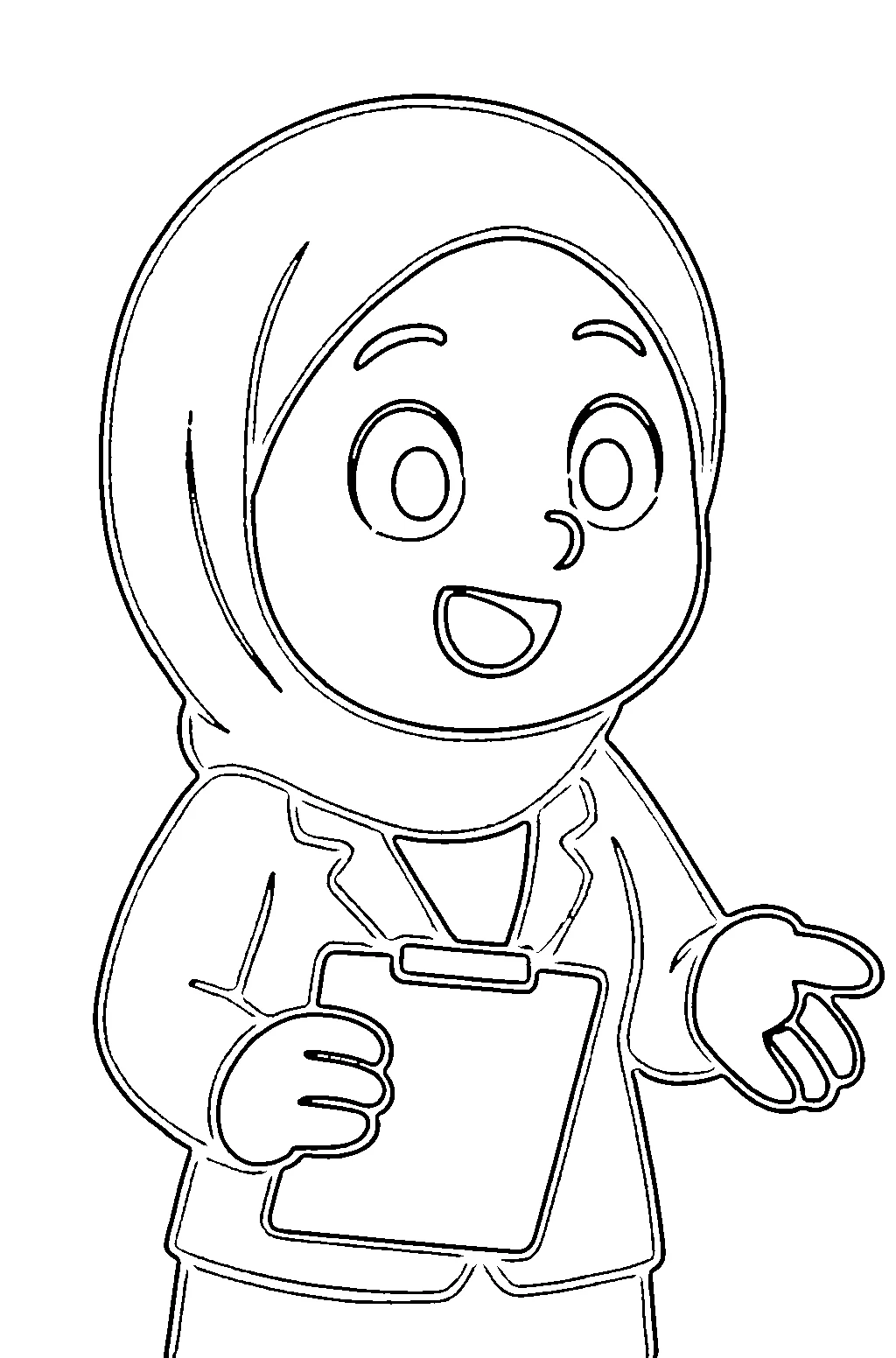 Gambar Gambar Mewarnai Guru Sedang Presentasi siap untuk diwarnai